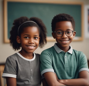 young black student learning 