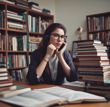 a woman sitting in a chair with a tablet