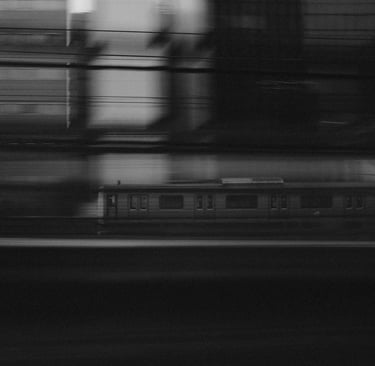 a train car is shown in this black and white photo