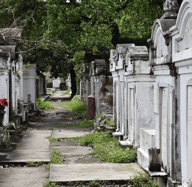 Tombs in Lafayette Cemetery in New Orleans