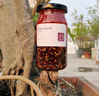 A jar of Longka Kando Chili Crisp Oil