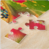 puzzle pieces of a graffiti photo 