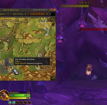 Delve, The shadow Enclave, WoW, Midnight, Fastest way to level in Midnight, WoW Midnight Leveling, Delve XP Farm Midnight