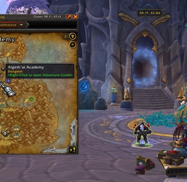 Algeth'ar Academy entrance, location, wow, midnight, wowprimer, midnight mythic season1