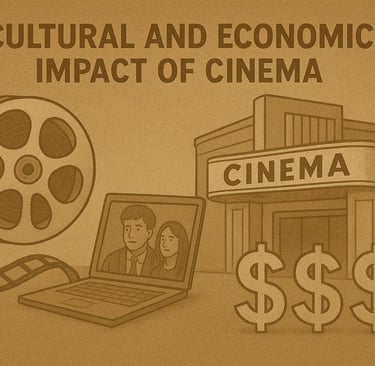 a laptop computer screen with a laptop and a movie reel
