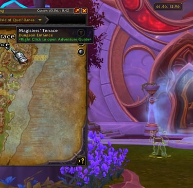 Magister's Terrace entrance, location, wow, midnight, wowprimer, midnight mythic season1