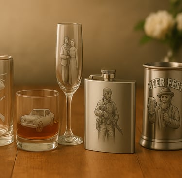 custom laser engraved drinkware specializing in military and classic cars