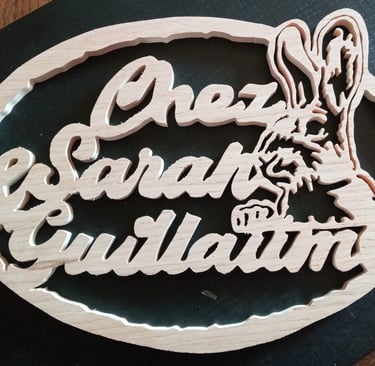 plaque de porte artisanale personnalisée