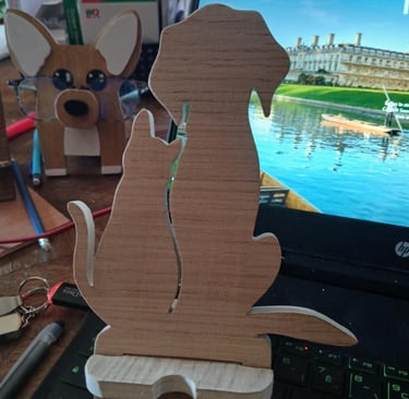 Support téléphone artisanal