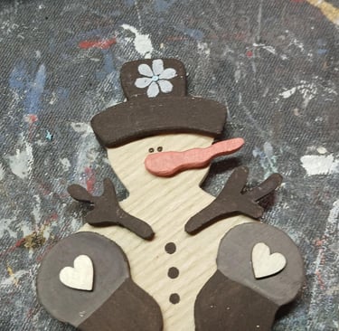 Fabrication artisanale suspension de Noël en bois