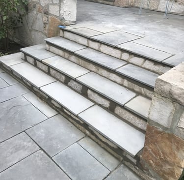 stone patio steps repair in Lake Geneva, Wisconsin