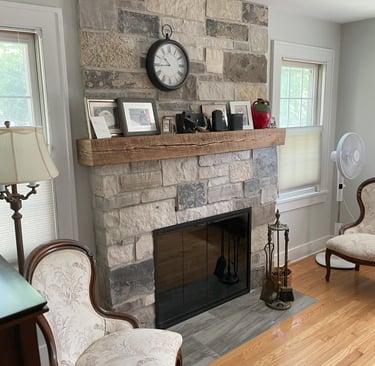 stone fireplace repair refacing project williams bay wisconsin