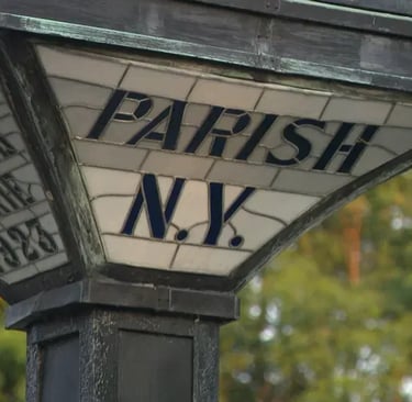 Historical sign Parish NY