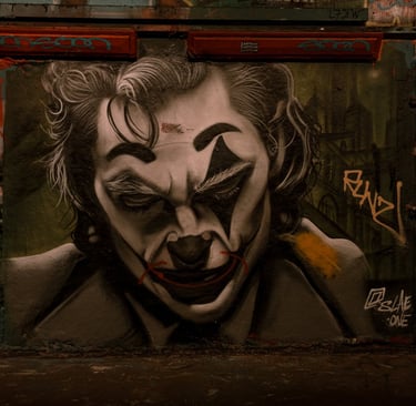 Photo by Nathan J Hilton: https://www.pexels.com/photo/joker-graffiti-art-in-london-tunnel-29082396/