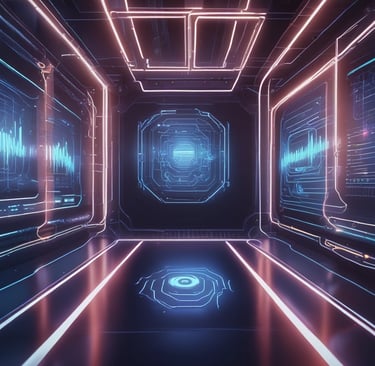 a futuristic looking room