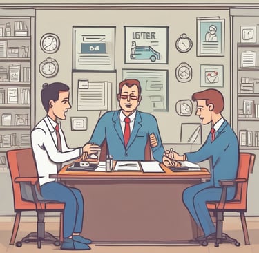 two business men sitting at a desk