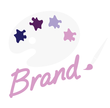 An artists palette and the word Brand. Brand design from SquareKey Studio