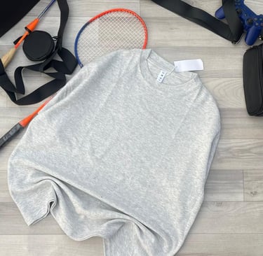 T-shirt Style Doux Gris Chiné Clair