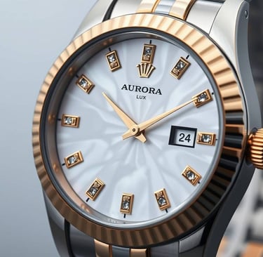 Jam Tangan dengan Lapisan Mother of Pearl