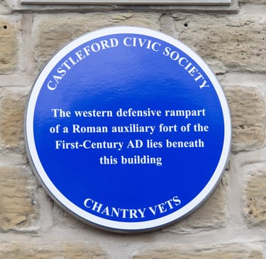 The new blue plaque at Chantry Vets in Castleford