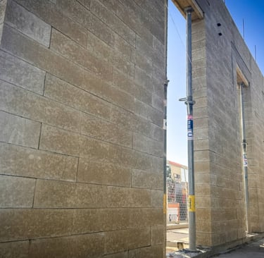 raw earth brick wall