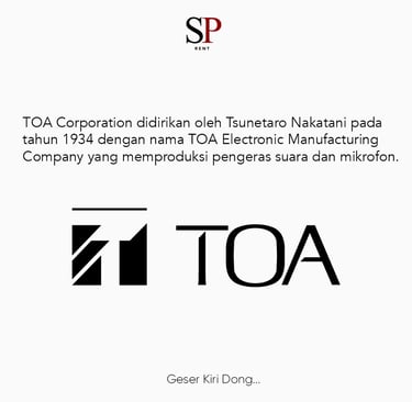 TOA alat pengeras suara di SP Rent