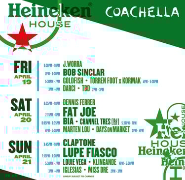 a poster for a coachella house
