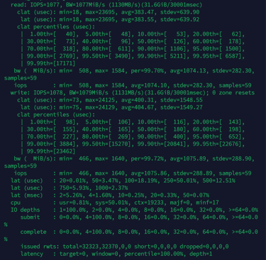 AMD Ryzen VPS fio output