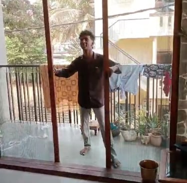 Pleated Mosquito Mesh Sliding Doors