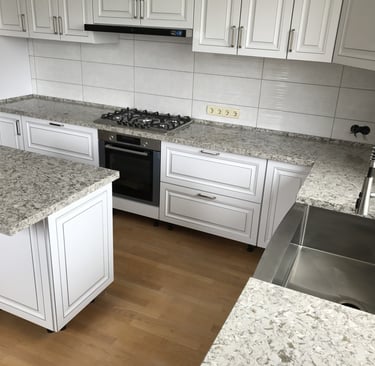 virtuvės stalviršis iš kvarco