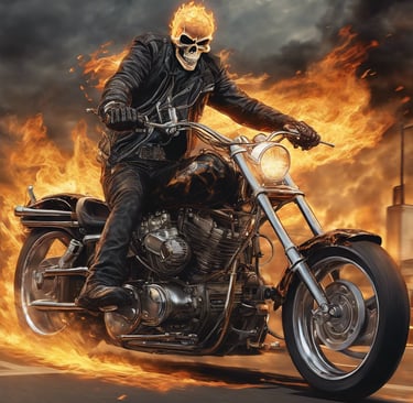 orange and black motorcycle