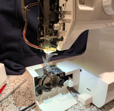 defekte Nähmaschine