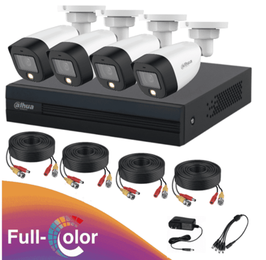 Kit Dahua Vigilancia Casa luz azul