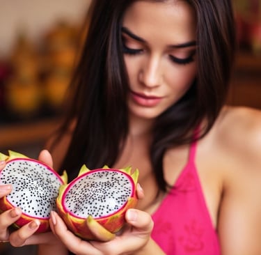 Woman Considering Dragon Fruit for Keto Diet