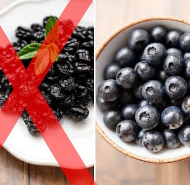Dried Blueberries are not Keto Friendly