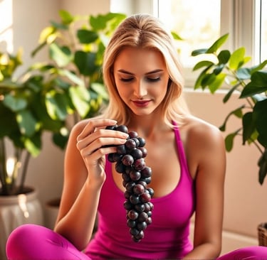 lady tempted by grapes
