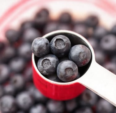 A very Small Portion Blueberries
