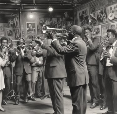 Louis Armstrong dans un club de jazz de la Nouvelle Orléans