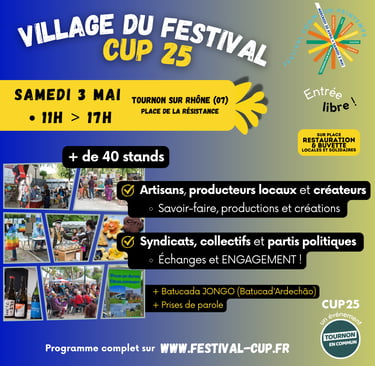 Programme du Village du festival CUP25