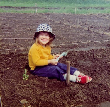 Young Julie in Garden