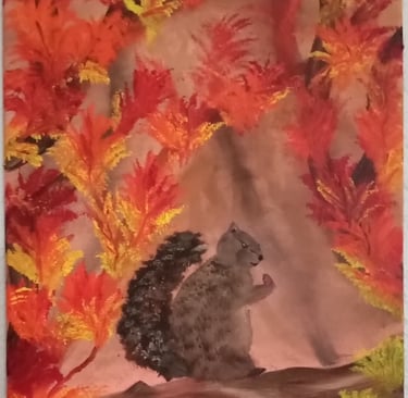 Squirrel (painting) Kylee Nicole Smith