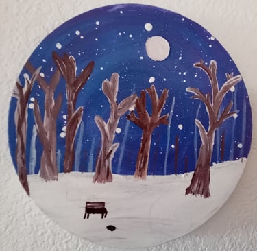 Galactic Winter (painting) Kylee Nicole Smith
