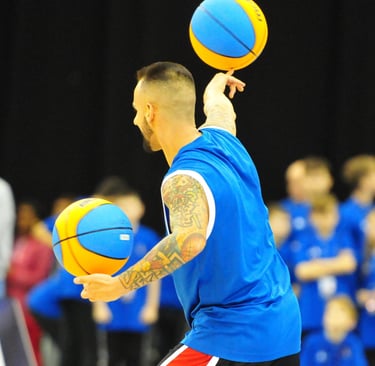 malabaristas de baloncesto