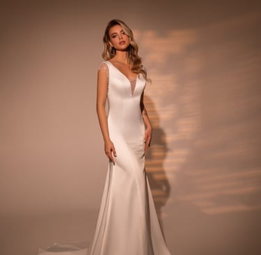 robe sirène en satin, élégant et chic