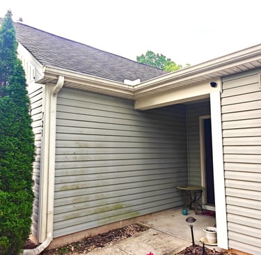 House soft wash in Albemarle, NC. Before