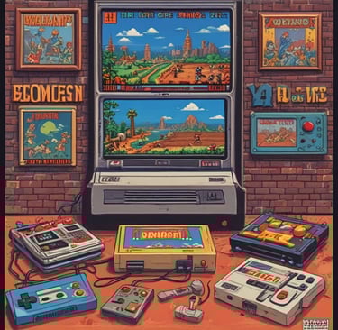 a video game console with a video game console