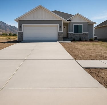 Eagle Mountain smooth, cracked-free  Concrete Driveway