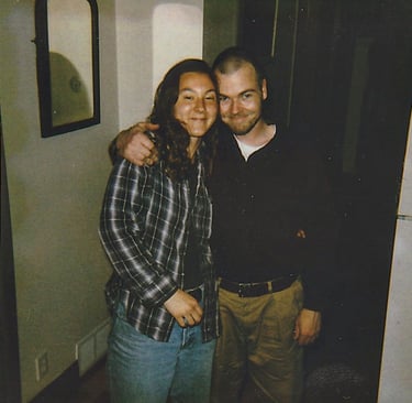 Dawn and me sometime around 2001 in our Logan Square apartment on Francisco Street