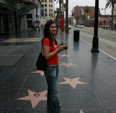 My friend Laura in Hollywood fall of 2005 after I drove 12 hours from San Francisco to visit
