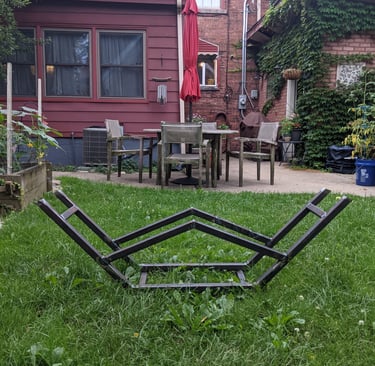 Original design firewood rack I built. TIG welds on 1.25" square tube steel. 2021